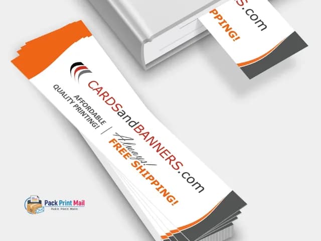 1.5x7 Bookmarks printed product preview from Pack Print Mail