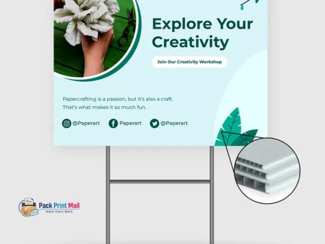 10mm Coroplast Signs printed product preview from Pack Print Mail