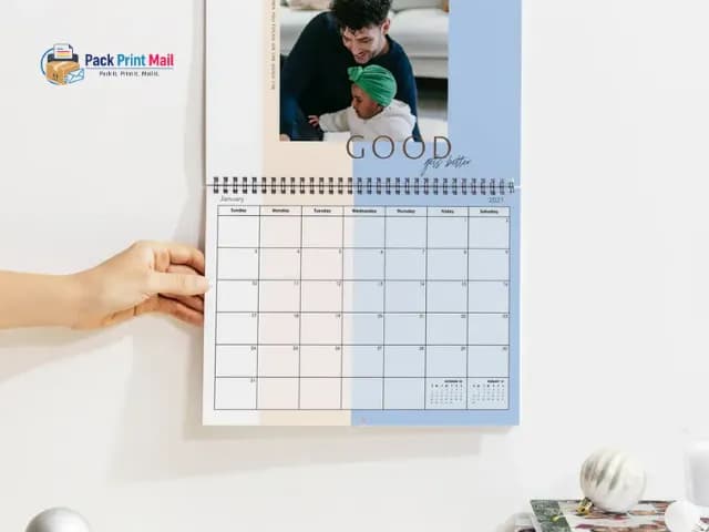 11x8.5 Calendars printed product preview from Pack Print Mail