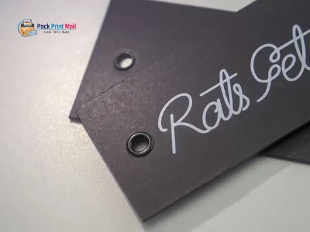 Black Edge Hang Tags printed product preview from Pack Print Mail