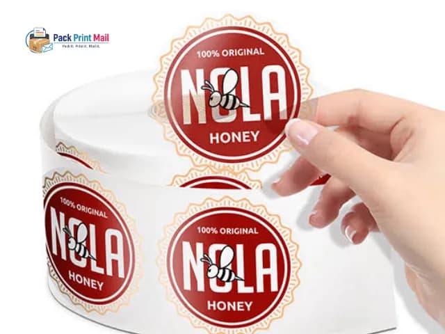 Clear BOPP Roll Labels printed product preview from Pack Print Mail