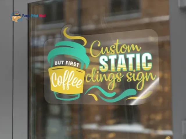 Clear Window Clings printed product preview from Pack Print Mail