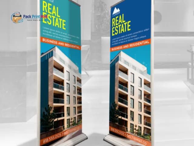 Deluxe Double-Sided Retractable Banner Stands printed product preview from Pack Print Mail