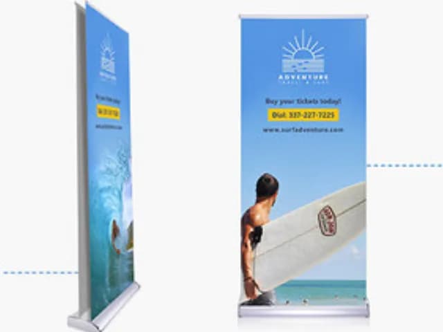 Deluxe Single-Sided Retractable Banner Stands printed product preview from Pack Print Mail