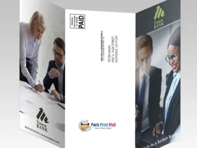 Direct Mail Flyers Brochures Coated printed product preview from Pack Print Mail