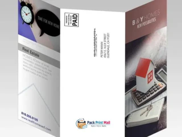 Direct Mail Flyers Brochures Uncoated printed product preview from Pack Print Mail