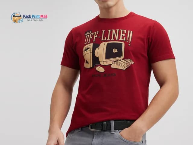 Men's Short Sleeve T-Shirts printed product preview from Pack Print Mail