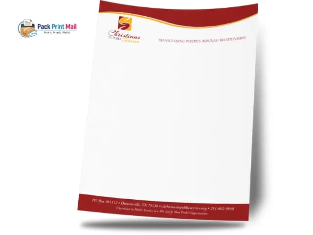 Premium Opaque Letterheads printed product preview from Pack Print Mail