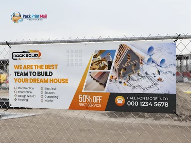 Premium Vinyl Banners printed product preview from Pack Print Mail