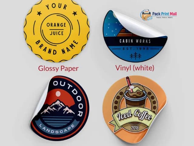 Round Stickers printed product preview from Pack Print Mail