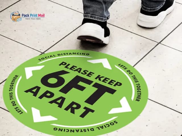 Round Vinyl Floor Graphics printed product preview from Pack Print Mail