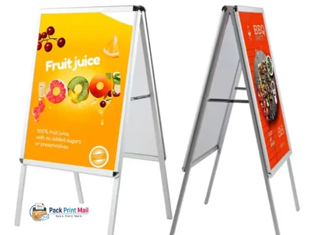 Single and Double Sided Aluminum Sandwich Board printed product preview from Pack Print Mail