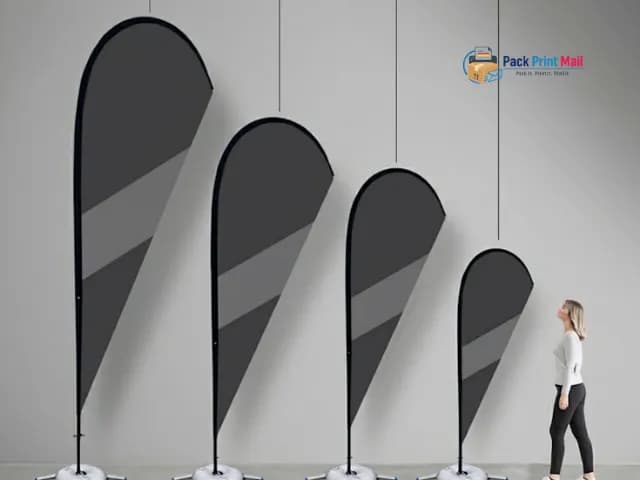 Single and Double Sided Teardrop Flags printed product preview from Pack Print Mail