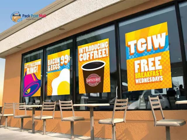 Standard White Window Clings printed product preview from Pack Print Mail