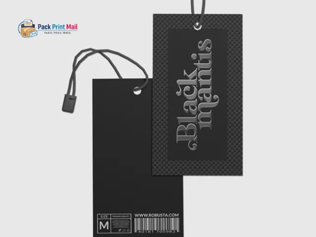 Suede Hang Tags printed product preview from Pack Print Mail