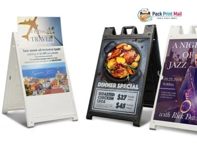 A-Frame Signs printed product preview from Pack Print Mail