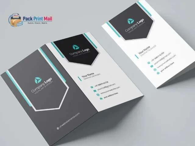 Folded Business Cards printed product preview from Pack Print Mail
