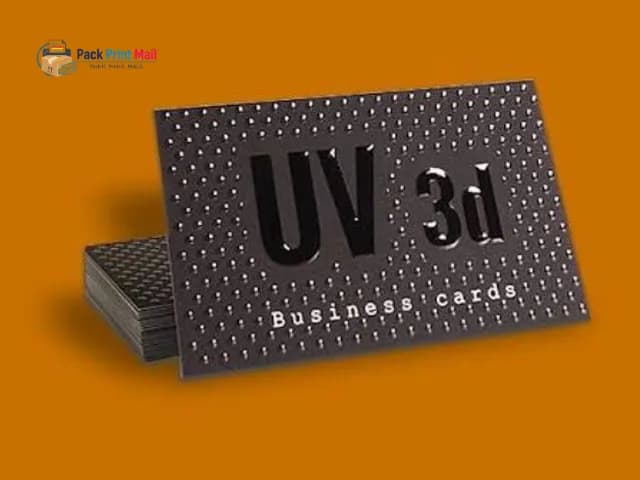Raised Spot UV Business Cards printed product preview from Pack Print Mail