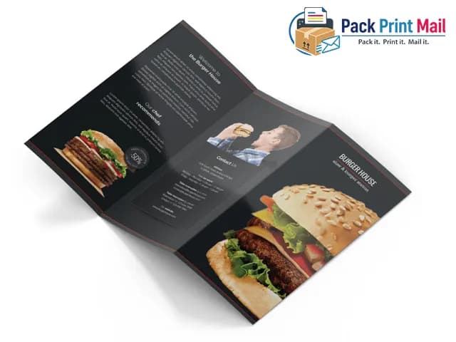 Brochures printed product preview from Pack Print Mail