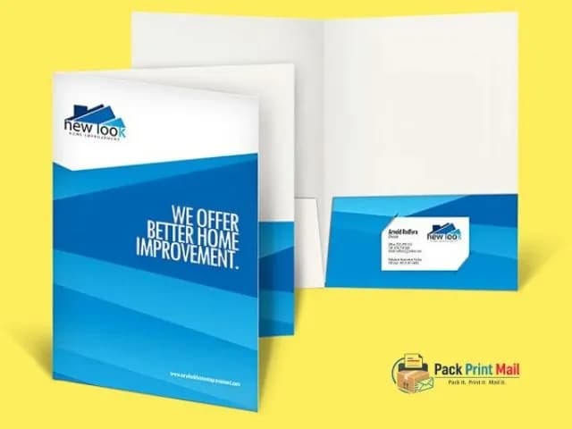 Presentation Folders printed product preview from Pack Print Mail