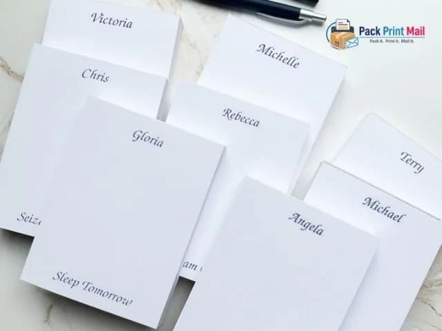 Notepads printed product preview from Pack Print Mail