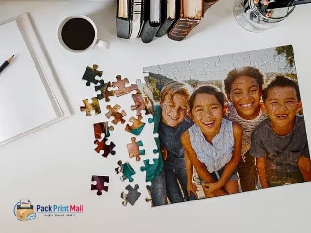 Puzzles printed product preview from Pack Print Mail