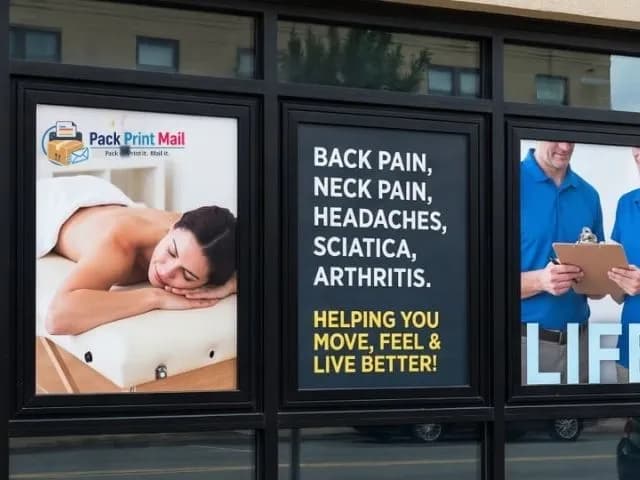 Window Graphics printed product preview from Pack Print Mail