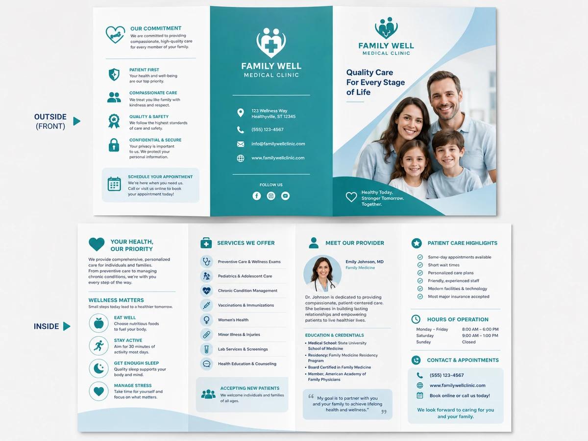 Family Healthcare brochure template preview