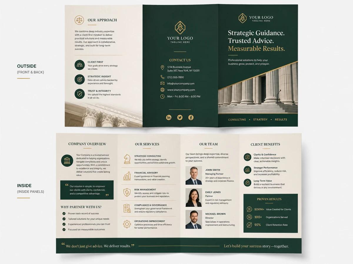 Law Firm brochure template preview