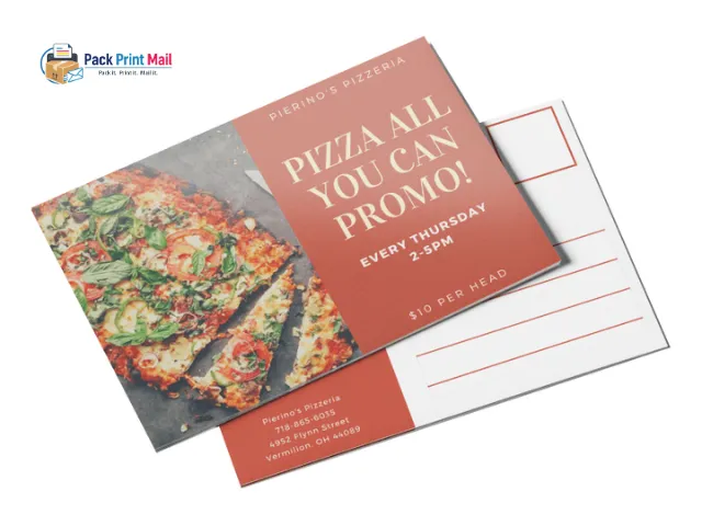 14pt Postcards printed product preview from Pack Print Mail