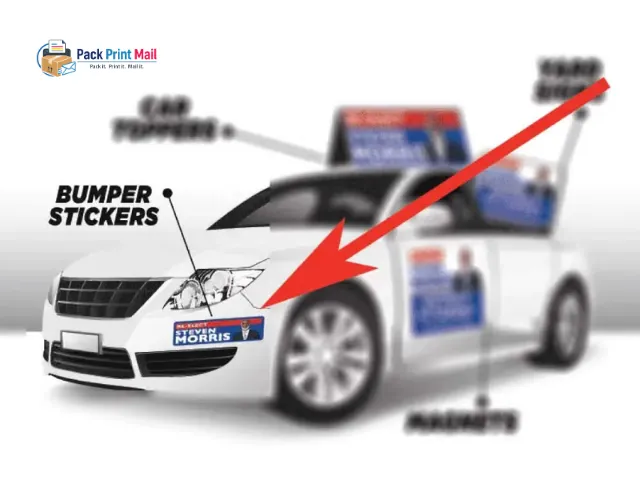 Adhesive Vinyl Bumper Sticker printed product preview from Pack Print Mail