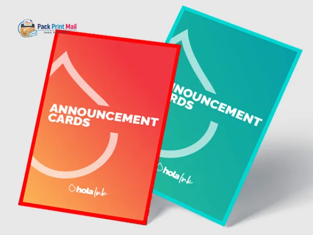Akuafoil Announcement Cards printed product preview from Pack Print Mail