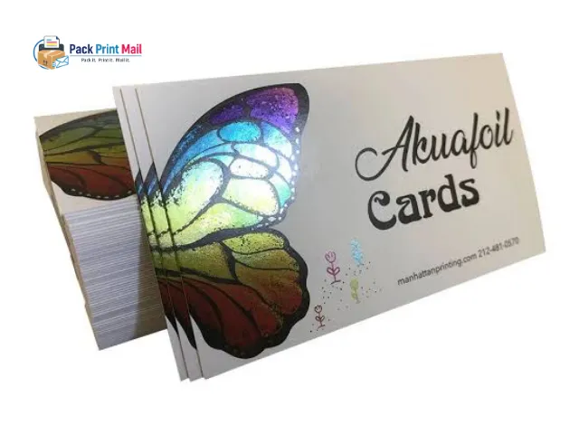 Akuafoil Business Cards printed product preview from Pack Print Mail