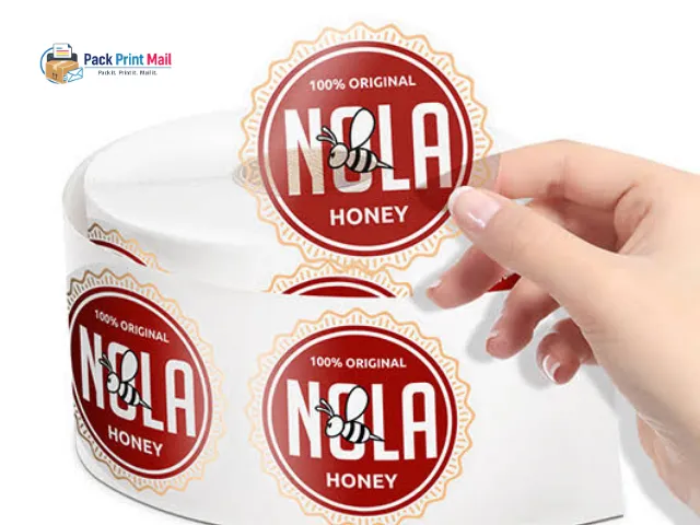 Clear BOPP Roll Labels printed product preview from Pack Print Mail