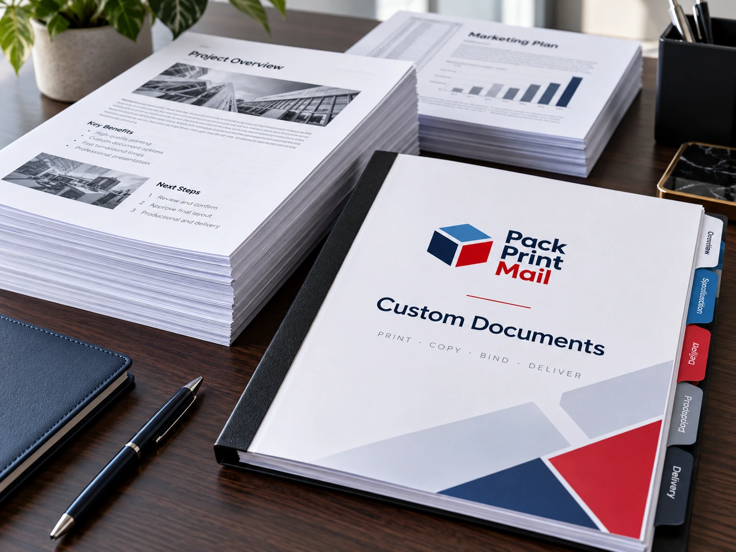 Copies & Custom Documents printed product preview from Pack Print Mail