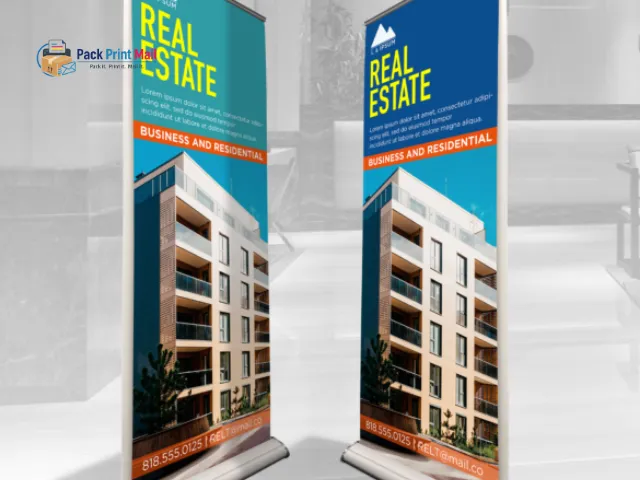 Deluxe Double-Sided Retractable Banner Stands printed product preview from Pack Print Mail