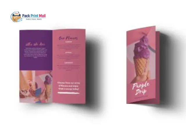 Direct Mail Half Fold Flyers and Brochures printed product preview from Pack Print Mail