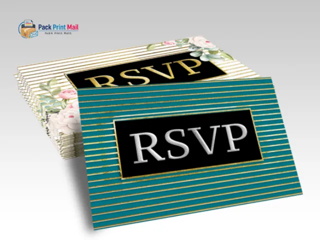 Dual Raised RSVP printed product preview from Pack Print Mail