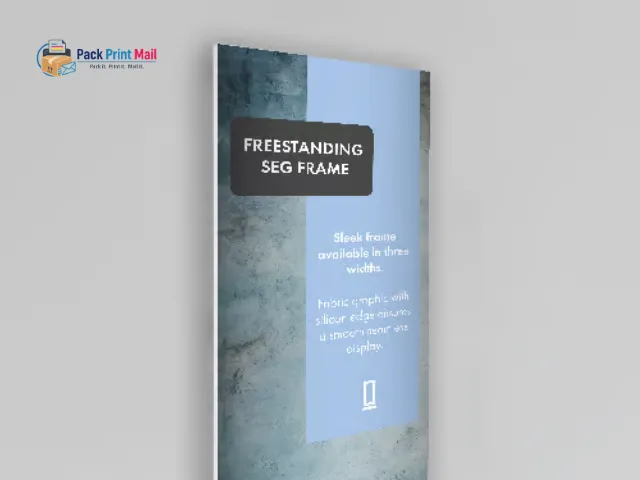Freestanding SEG Frames printed product preview from Pack Print Mail