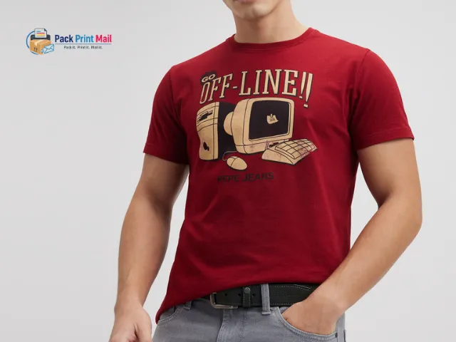 Men's Short Sleeve T-Shirts printed product preview from Pack Print Mail