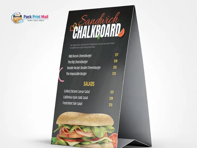 Natural Table Tents printed product preview from Pack Print Mail