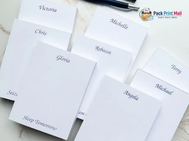 Notepads printed product preview from Pack Print Mail