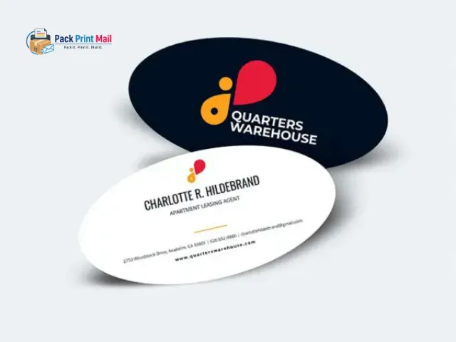 Oval Business Cards printed product preview from Pack Print Mail