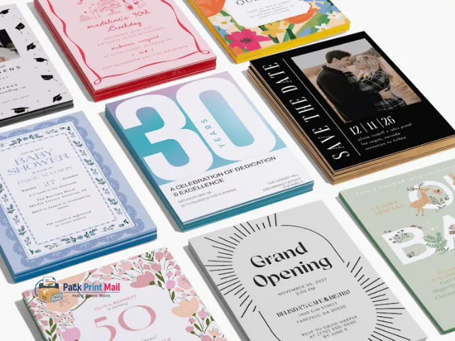 Painted Edge Announcement Cards printed product preview from Pack Print Mail
