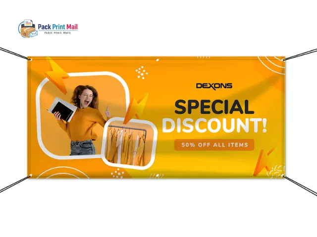 Premium Polyester Banners printed product preview from Pack Print Mail