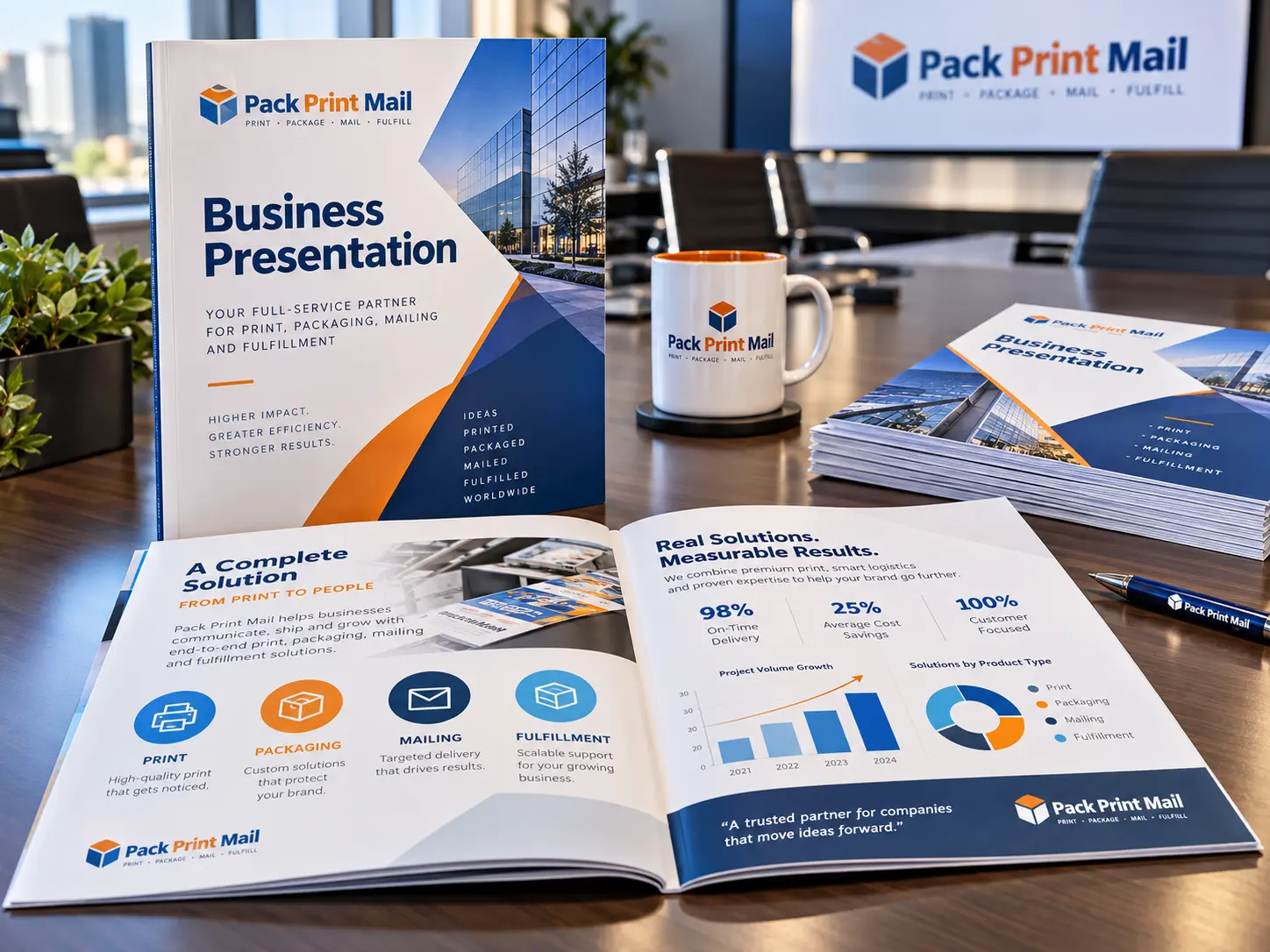 Presentations printed product preview from Pack Print Mail