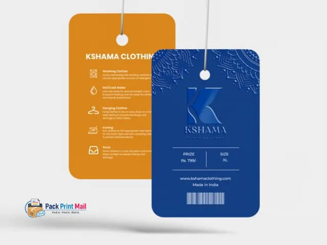 Raised Spot UV Hang Tags printed product preview from Pack Print Mail