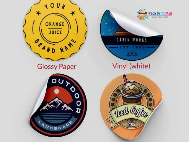Round Stickers printed product preview from Pack Print Mail