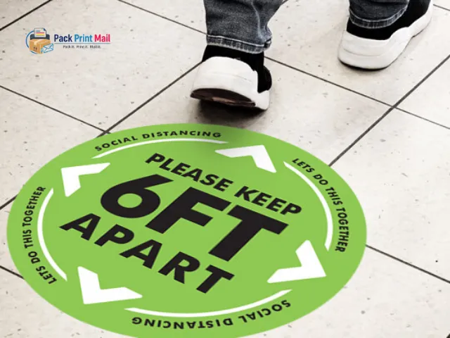 Round Vinyl Floor Graphics printed product preview from Pack Print Mail