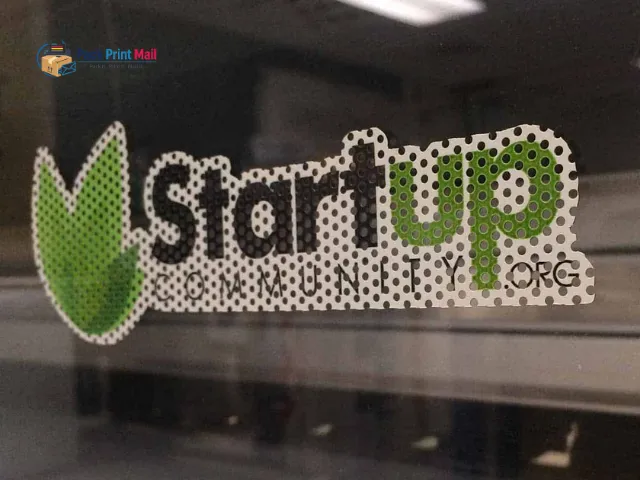 See-Through Perforated Window Vinyl Graphic printed product preview from Pack Print Mail